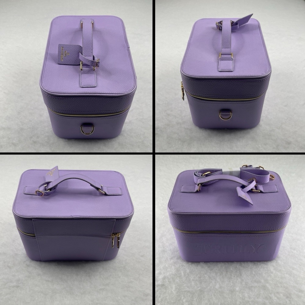 Truly Beauty Amalfi Luxury Travel Trunk Lilac Vegan Leather Makeup Case New - Picture 6 of 7
